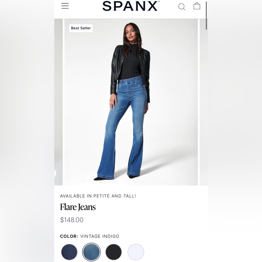 Spanx Flare Jeans in Vintage Indigo size Medium